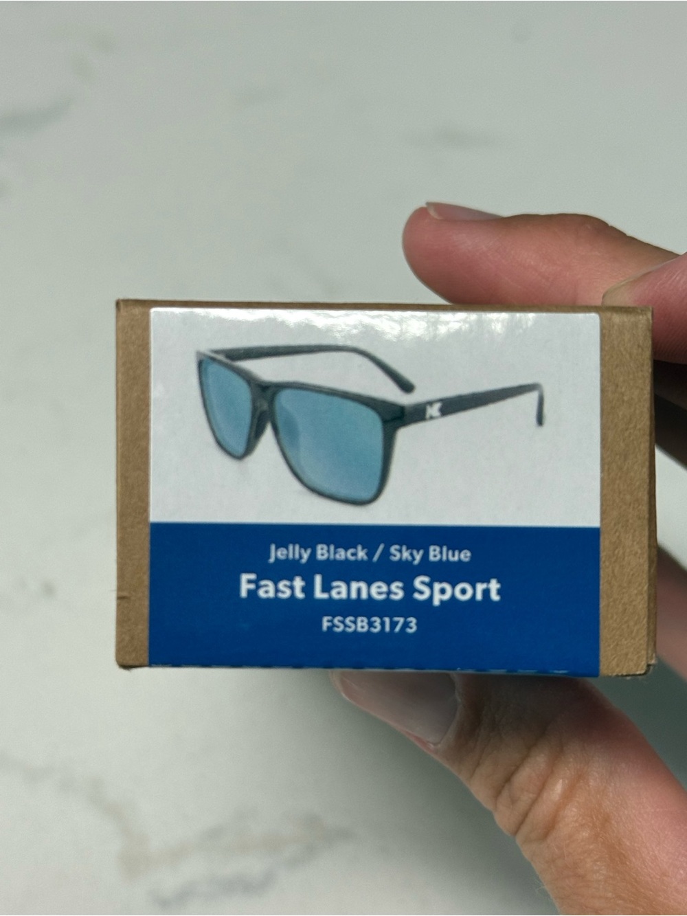 Fast Lanes Sport Men's Sunglasses - Jelly Black / Sky Blue